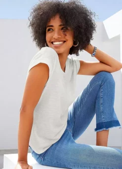 Vivance Pack Of 2 Marl T-Shirts -Buffalo Fashion Shop Vivance Pack of 2 Marl T Shirts54272403FRSP W02