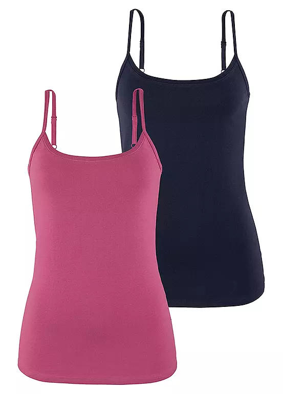 Vivance Pack Of 2 Spaghetti Strap Vests 7 Vivance Pack Of 2 Spaghetti Strap Vests - Image 5