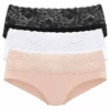 Vivance Pack Of 3 Lace Trim Briefs 1 Vivance Pack Of 3 Lace Trim Briefs -Buffalo Fashion Shop Vivance Pack of 3 Lace Trim Briefs685172FRSC