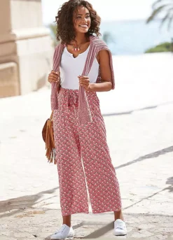 Vivance Patterned Culottes -Buffalo Fashion Shop Vivance Patterned Culottes12494217FRSP W02