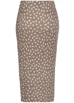 Vivance Printed Jersey Midi Skirt -Buffalo Fashion Shop Vivance Printed Jersey Midi Skirt17503931FRSC W01