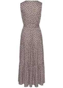 Vivance Printed V-Neck Maxi Dress -Buffalo Fashion Shop Vivance Printed V Neck Maxi Dress30992132FRSC W01