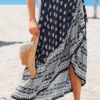 Vivance Printed Wrap Maxi Skirt -Buffalo Fashion Shop Vivance Printed Wrap Maxi Skirt41081144FRSP