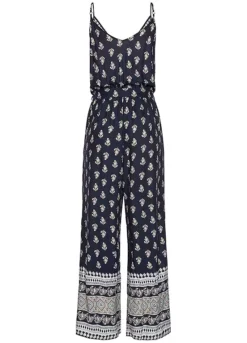 Vivance Printed Wrap Summer Jumpsuit -Buffalo Fashion Shop Vivance Printed Wrap Summer Jumpsuit94134552FRSC W01