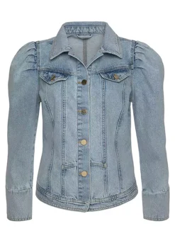 Vivance Puff Sleeve Denim Jacket -Buffalo Fashion Shop Vivance Puff Sleeve Denim Jacket50259625FRSC