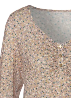 Vivance Round Neck Floral Print Top -Buffalo Fashion Shop Vivance Round Neck Floral Print Top52629237FRSC W01