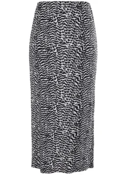 Vivance Side Ruffle Midi Skirt -Buffalo Fashion Shop Vivance Side Ruffle Midi Skirt52981769FRSC W01