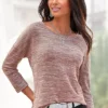 Vivance Sleeve Shirt Top -Buffalo Fashion Shop Vivance Sleeve Shirt Top46002136FRSP