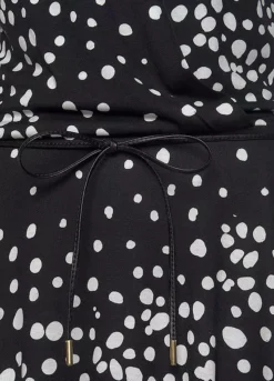 Vivance Spotted Jersey Dress -Buffalo Fashion Shop Vivance Spotted Jersey Dress39856929FRSC W02