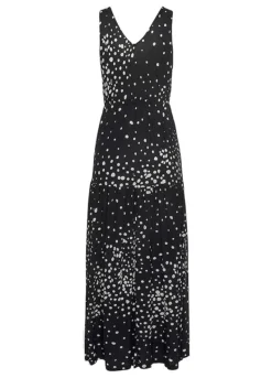 Vivance Spotted Jersey Maxi Dress -Buffalo Fashion Shop Vivance Spotted Jersey Maxi Dress16593908FRSC W01