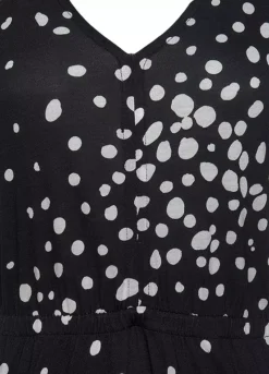 Vivance Spotted Jersey Maxi Dress -Buffalo Fashion Shop Vivance Spotted Jersey Maxi Dress16593908FRSC W02