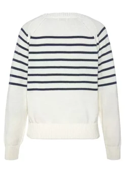Vivance Stripe Long Sleeve Jumper -Buffalo Fashion Shop Vivance Stripe Long Sleeve Jumper48151552FRSC W01
