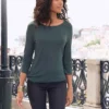 Vivance Three-Quarter Sleeve Top -Buffalo Fashion Shop Vivance Three Quarter Sleeve Top83906865FRSP