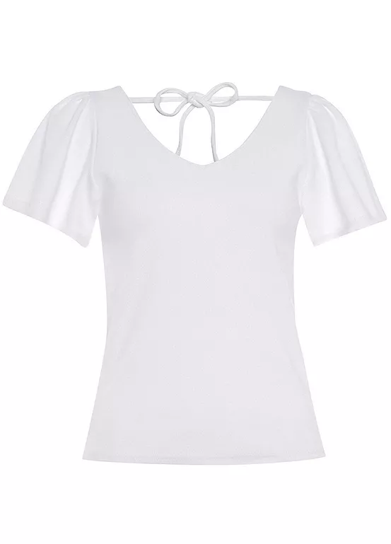 Vivance V-Neck Short Sleeve Top 4 Vivance V-Neck Short Sleeve Top - Image 2