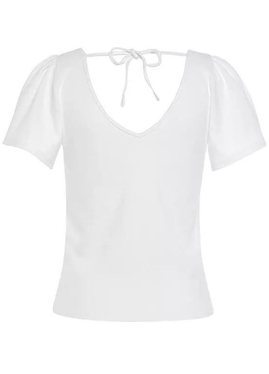 Vivance V-Neck Short Sleeve Top 7 Vivance V-Neck Short Sleeve Top - Image 5