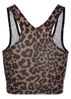 Active By LASCANA Leopard Print Crop Top -Buffalo Fashion Shop active by LASCANA Leopard Print Crop Top22693548FRSC W01