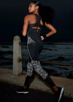 Active By LASCANA Reflective Print Racerback Running Top -Buffalo Fashion Shop active by LASCANA Reflective Print Racerback Running Top46748843FRSP W02