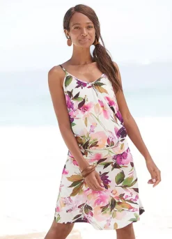 Beachtime Floral Print Jersey Dress -Buffalo Fashion Shop beachtime Floral Print Jersey Dress71427951FRSP W02