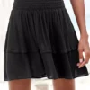 S.Oliver Flounced Crinkle Mini Skirt -Buffalo Fashion Shop s.Oliver Flounced Crinkle Mini Skirt67272966FRSP