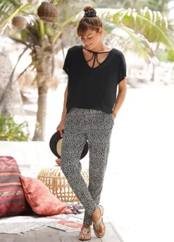 S.Oliver Red Label Floral Print Beach Trousers -Buffalo Fashion Shop s.Oliver Red Label Floral Print Beach Trousers38561035FRSL