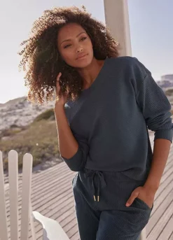 S.Oliver Round Neck Cotton Sweatshirt -Buffalo Fashion Shop s.Oliver Round Neck Cotton Sweatshirt92216911FRSP W01