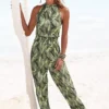 S.Oliver Tropical Print Jumpsuit -Buffalo Fashion Shop s.Oliver Tropical Print Jumpsuit32625949FRSP