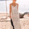 S.Oliver V-Neck Maxi Beach Dress 2 S.Oliver V-Neck Maxi Beach Dress -Buffalo Fashion Shop s.Oliver V Neck Maxi Beach Dress81271059FRSP